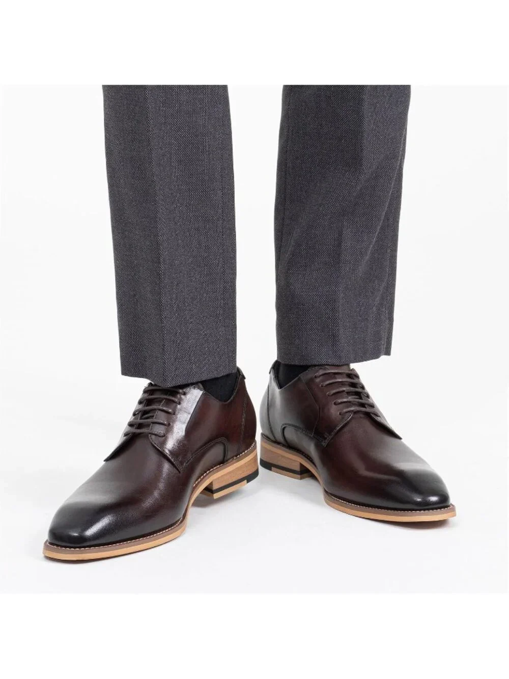 Men's Espresso Dunbar Wingtip Lace Up Formal Oxford Leather Brogue Dress Shoes
